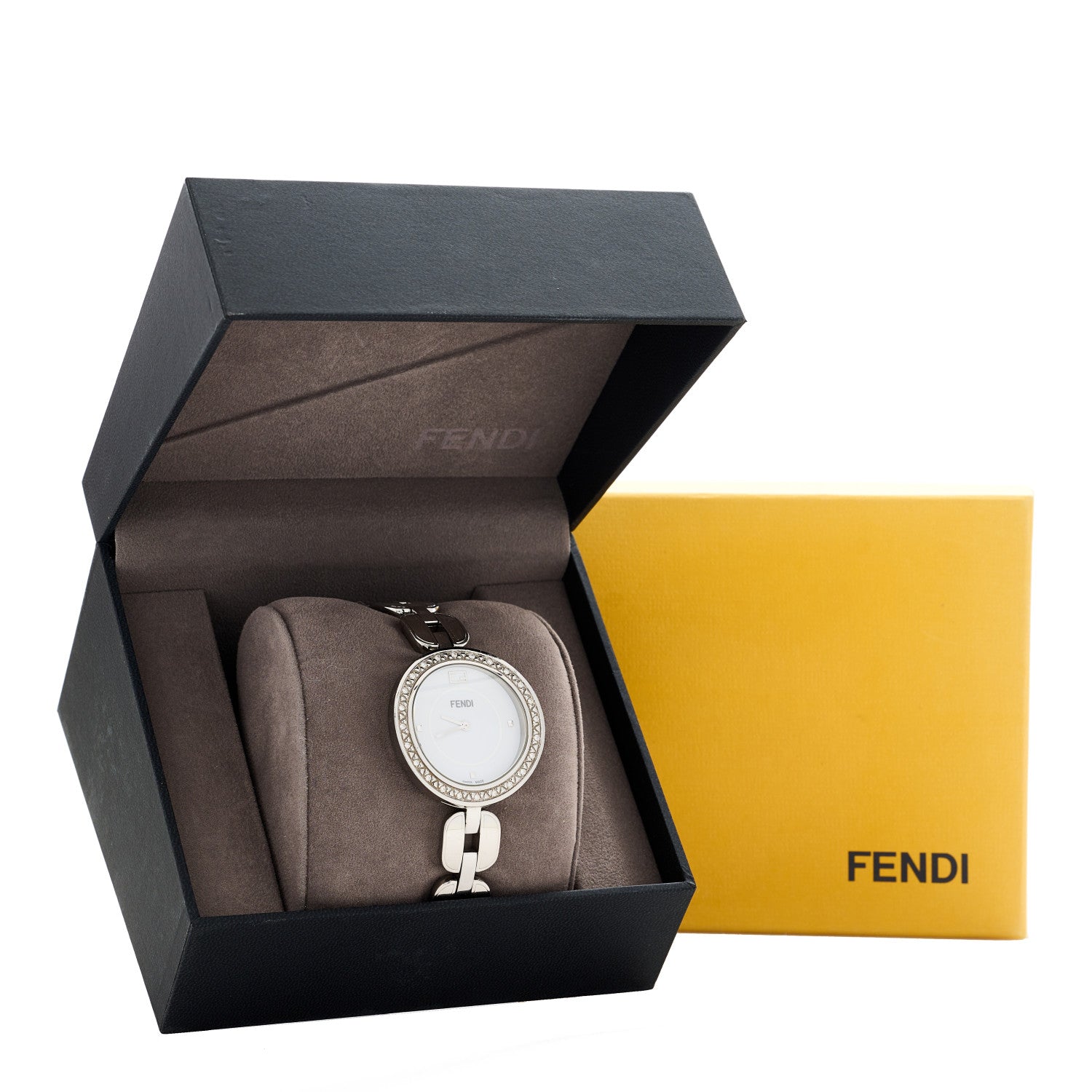 Fendi Stainless Steel Diamond Bezel 36mm Fendi My Way Quartz Watch 5 of 5