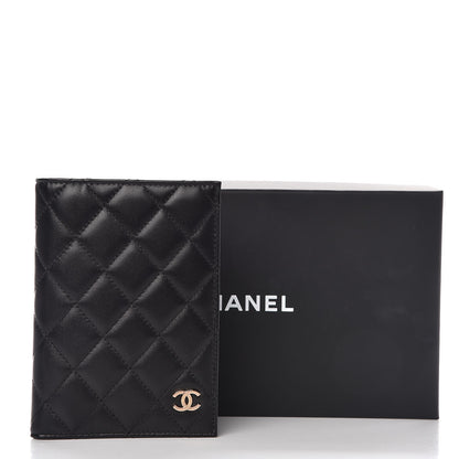 Chanel Lambskin Quilted Passport Holder Black 8 of 8