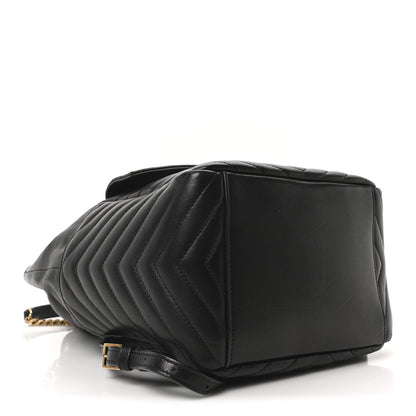 Saint Laurent Lambskin Matelasse Monogram Joe Backpack Black 4 of 10