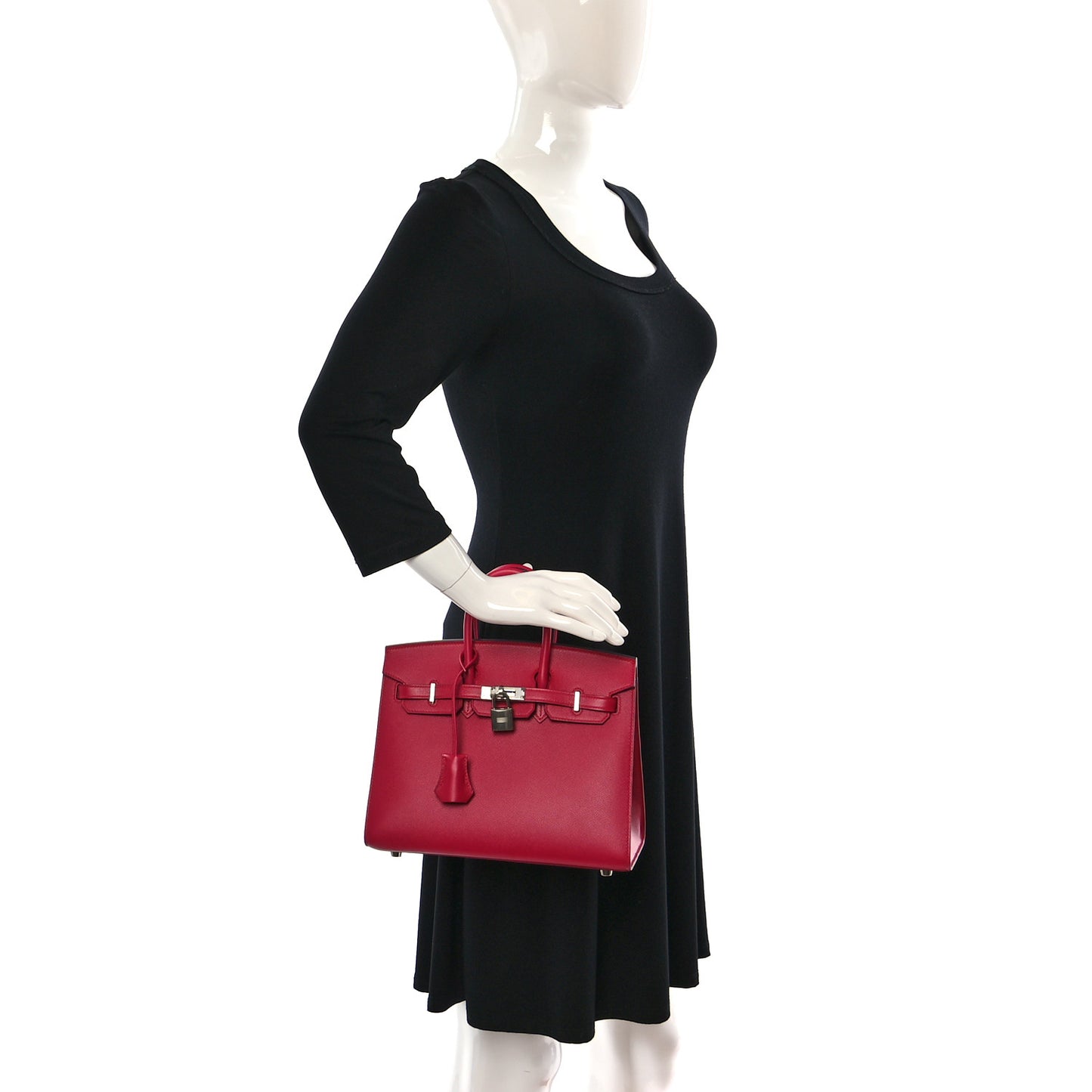 Madame Calfskin Birkin Sellier 25 FRAMBOISE