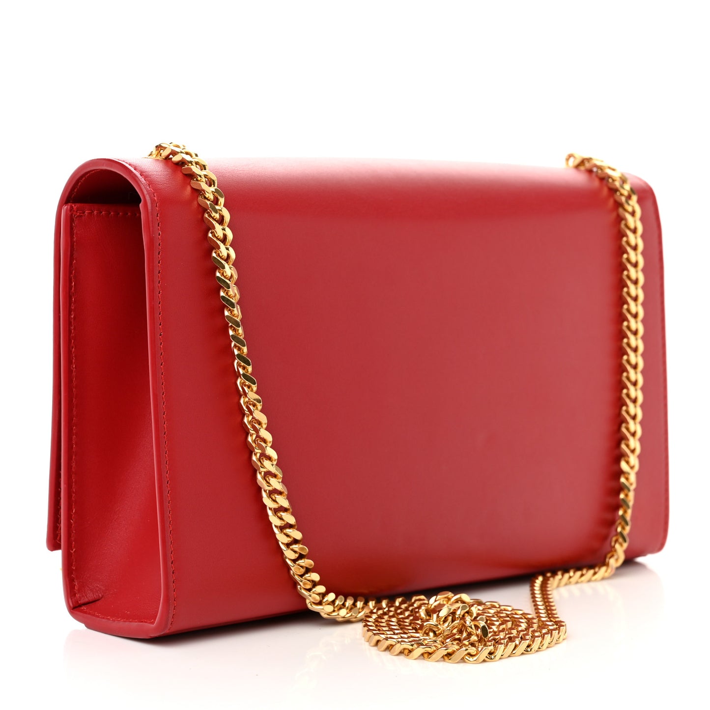 Smooth Calfskin Medium Classic Monogram Kate Tassel Satchel Lipstick Red