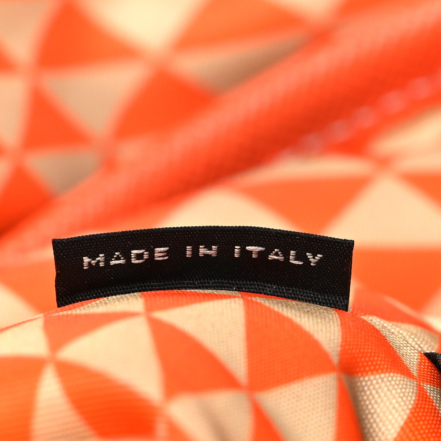 Re-Nylon Saffiano Triangolo Symbole Shopping Tote Orange