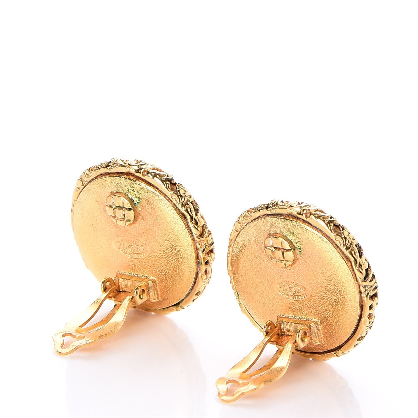 CC Clip On Earrings Gold