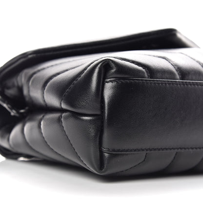 Saint Laurent Calfskin Y Quilted Monogram Toy Loulou Crossbody Bag Black 5 of 10
