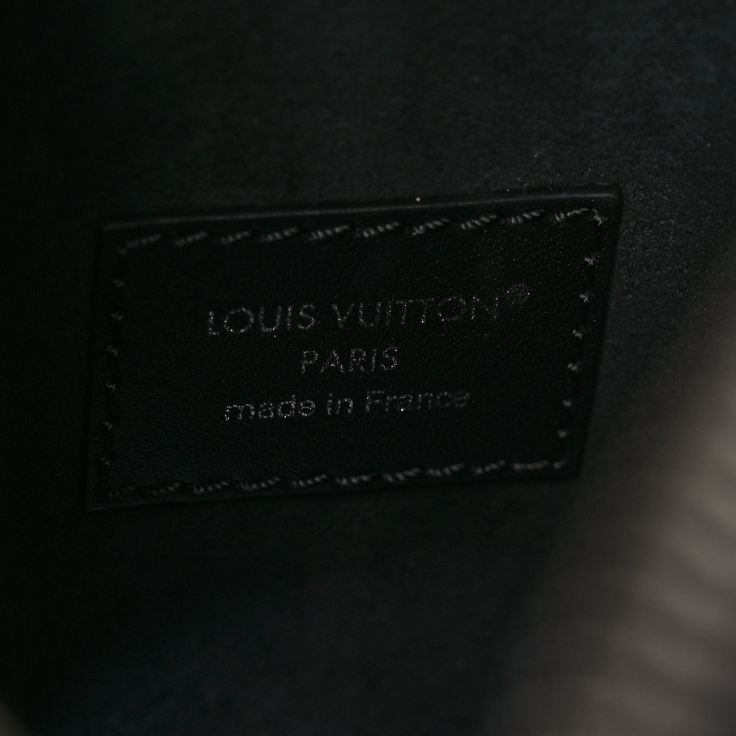 Calfskin Debossed Monogram Side Trunk Black