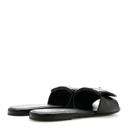 Chanel Lambskin Quilted Turnlock Flat Mules 39 Black 5 of 10