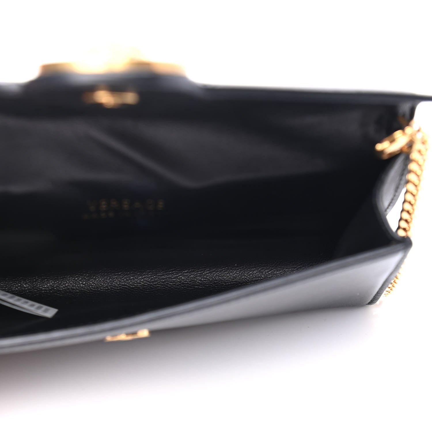 Versace Calfskin Medusa Clutch Bag Black 4 of 4