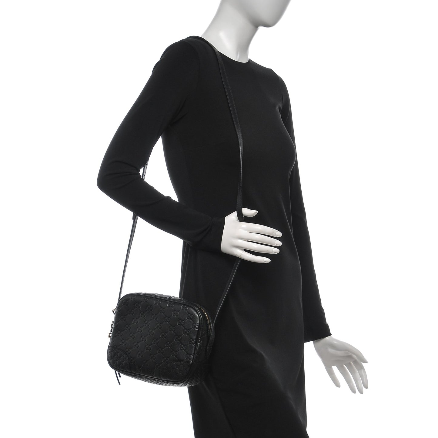 Guccissima Mini Bree Messenger Bag Black