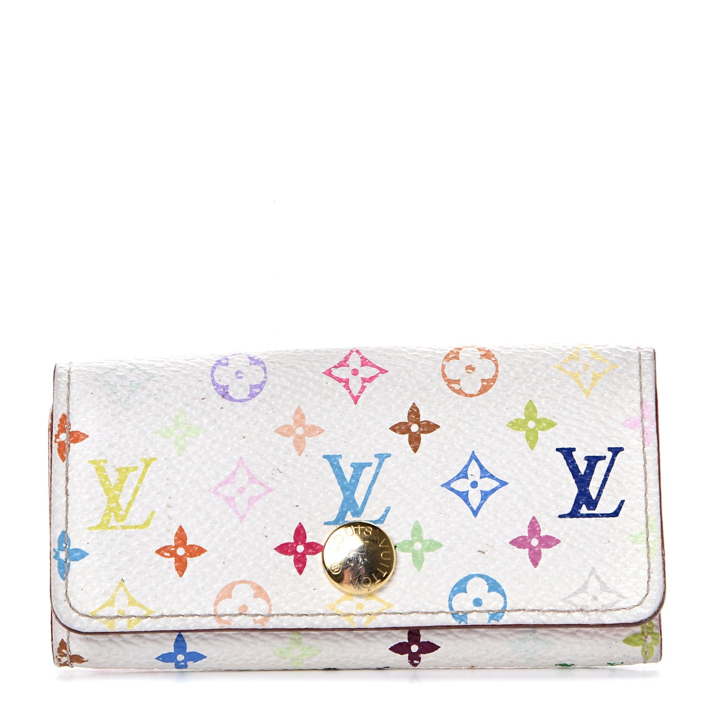 Monogram Multicolor Multicles 4 Key Holder White Litchi