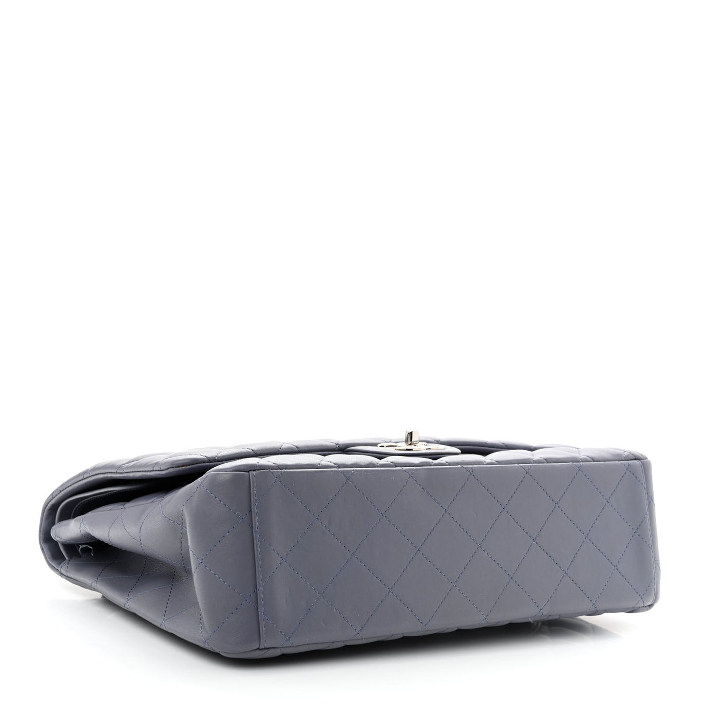 Lambskin Quilted Maxi Double Flap Light Purple