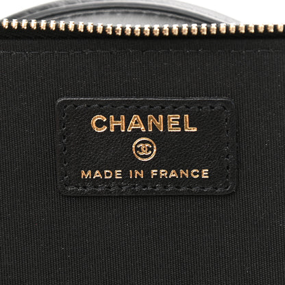 Chanel Lambskin Quilted Small Top Handle Vanity Case With Chain Black 6 of 11