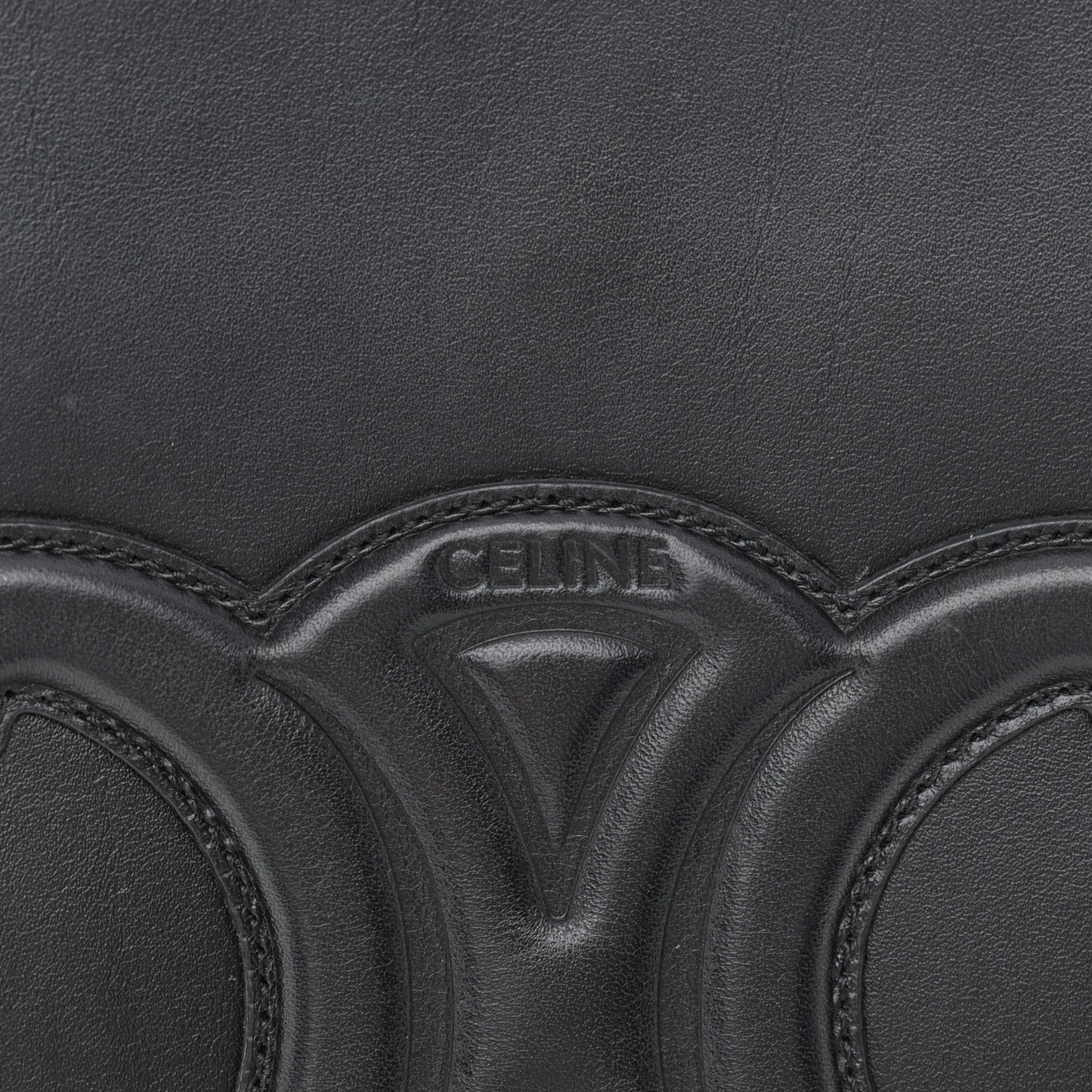 Smooth Calfskin Small Cuir Triomphe Bucket Bag Black
