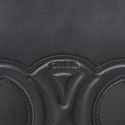 Celine Smooth Calfskin Small Cuir Triomphe Bucket Bag Black 6 of 11