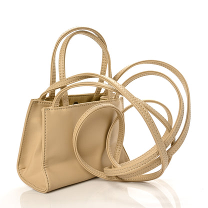 Telfar Vegan Leather Small Shopping Bag Cream 3 of 7