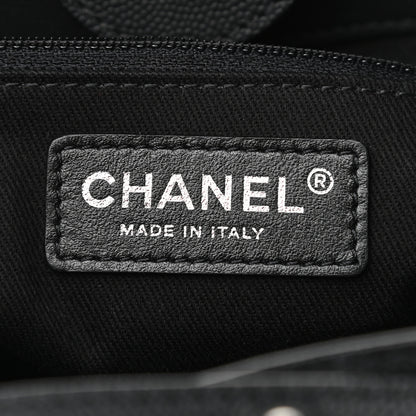 Chanel Grained Calfskin Large Coco Eyelets Shopping Tote Black 6 of 9