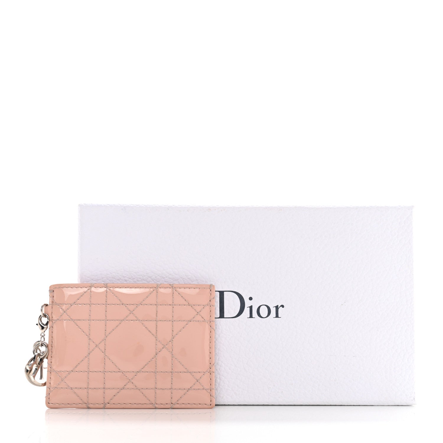 Christian Dior Patent Cannage Lady Dior Card Holder Rose Clair 10 of 10