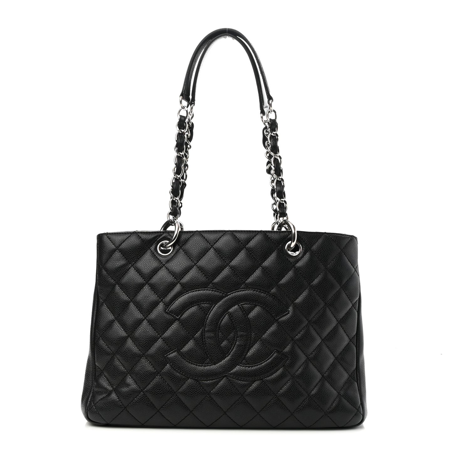 Caviar Quilted Grand Shopping Tote GST Black