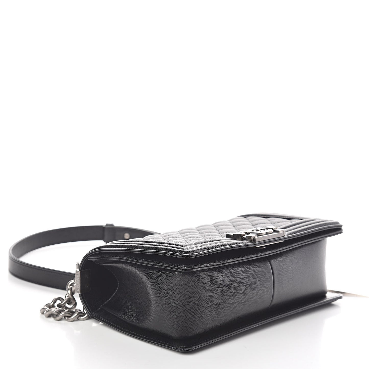 Caviar Quilted Medium Boy Flap Black