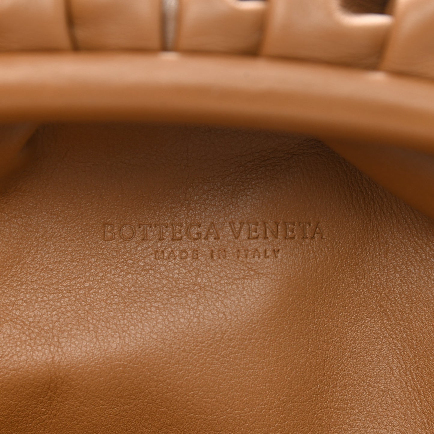 Smooth Butter Calf The Pouch Oversized Clutch Cammello