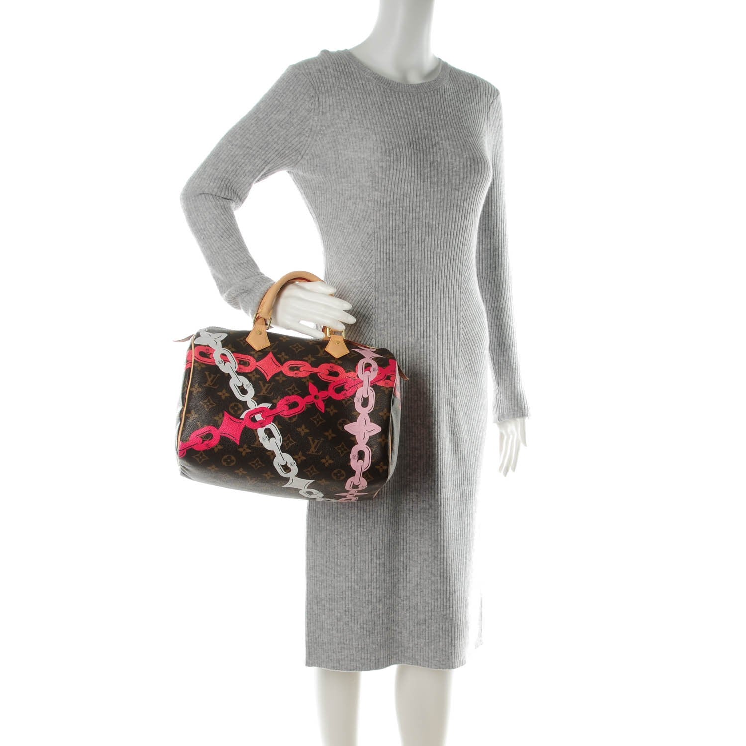Louis Vuitton Monogram Bay Speedy 30 Rose Ballerine Poppy 2 of 7