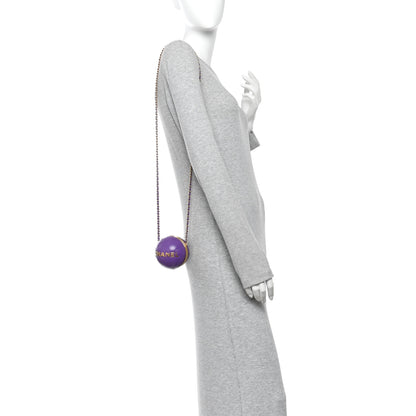 Chanel Lambskin CC Minaudiere Sphere Chain Clutch Purple 2 of 10