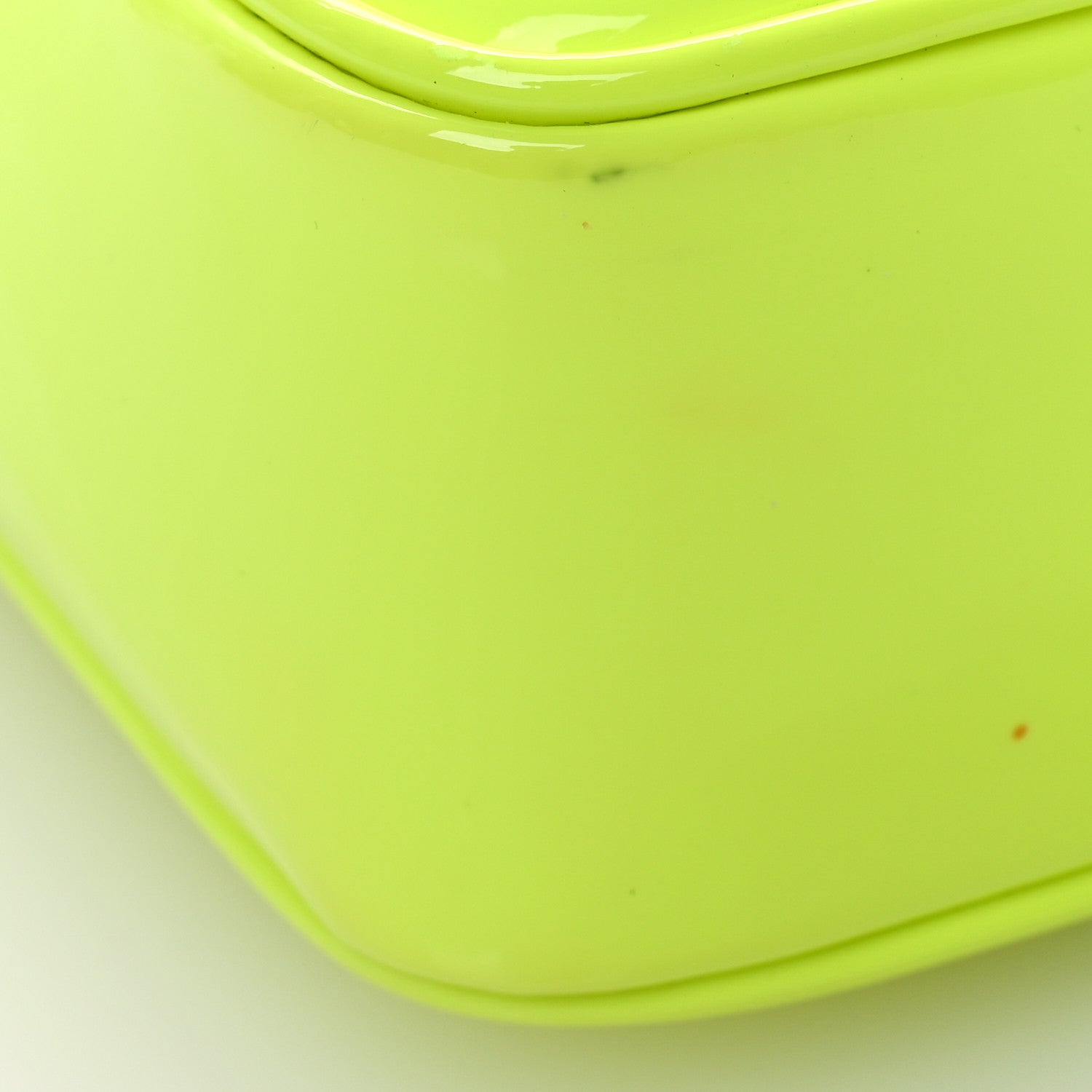 Saint Laurent Patent Calfskin Matelasse Monogram Lou Camera Bag Neon Yellow 9 of 13