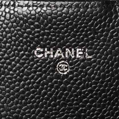 Chanel Caviar Quilted Large Gusset Flap Wallet Black 9 of 13