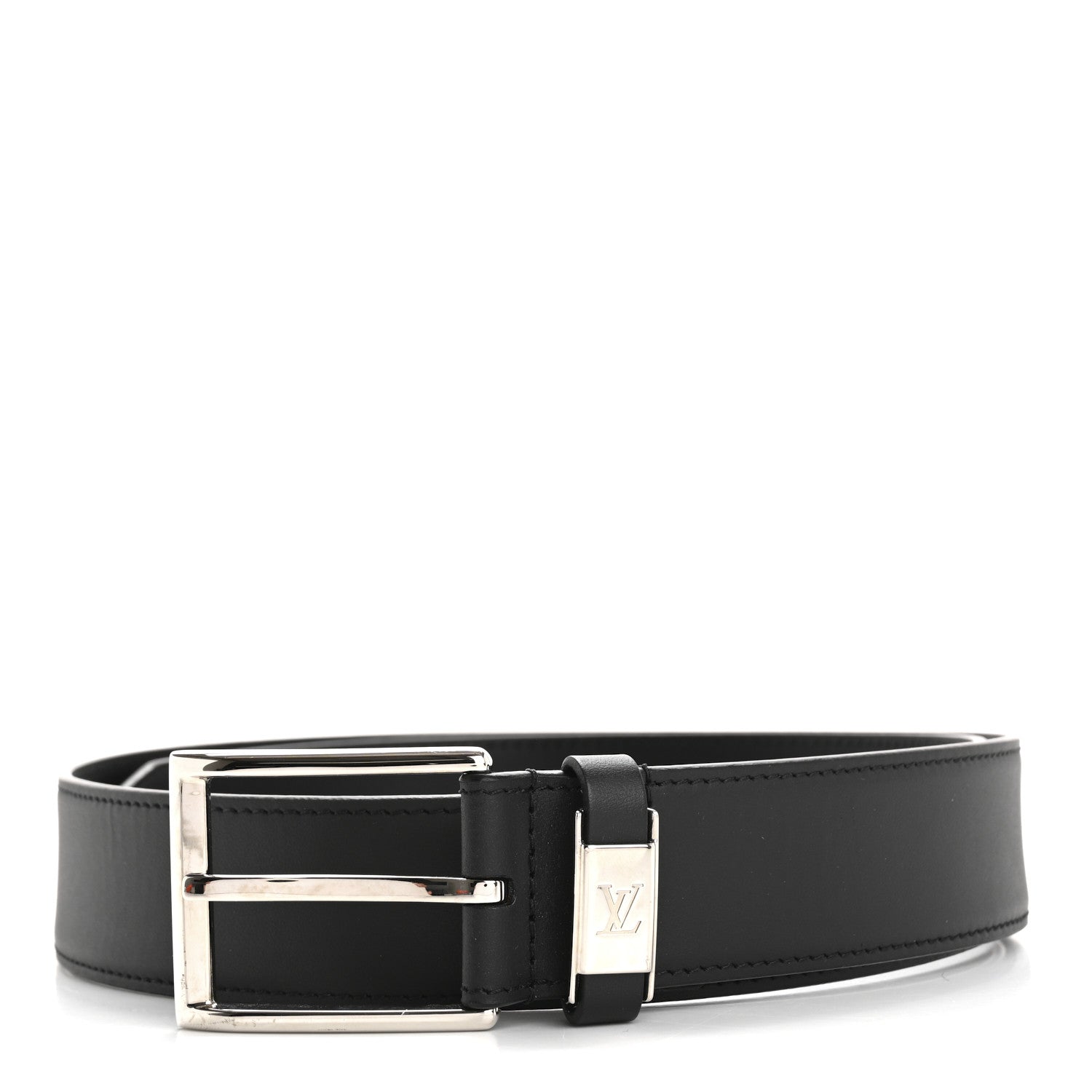 Louis Vuitton Calfskin 35mm Pont Neuf Belt 85 34 Black 1 of 6