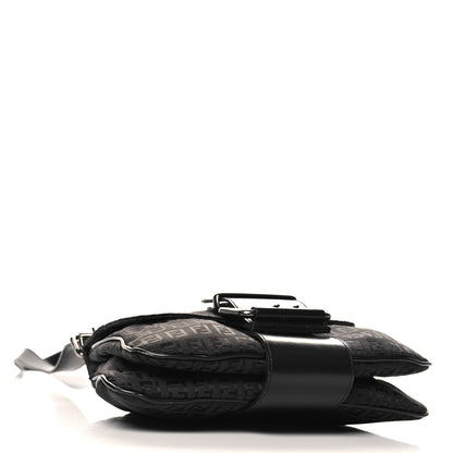 Fendi Zucchino Buckle Shoulder Bag Black 4 of 13