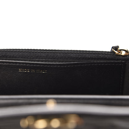 Chanel Glazed Calfskin Quilted Boy Wallet On Chain WOC Black 7 of 13