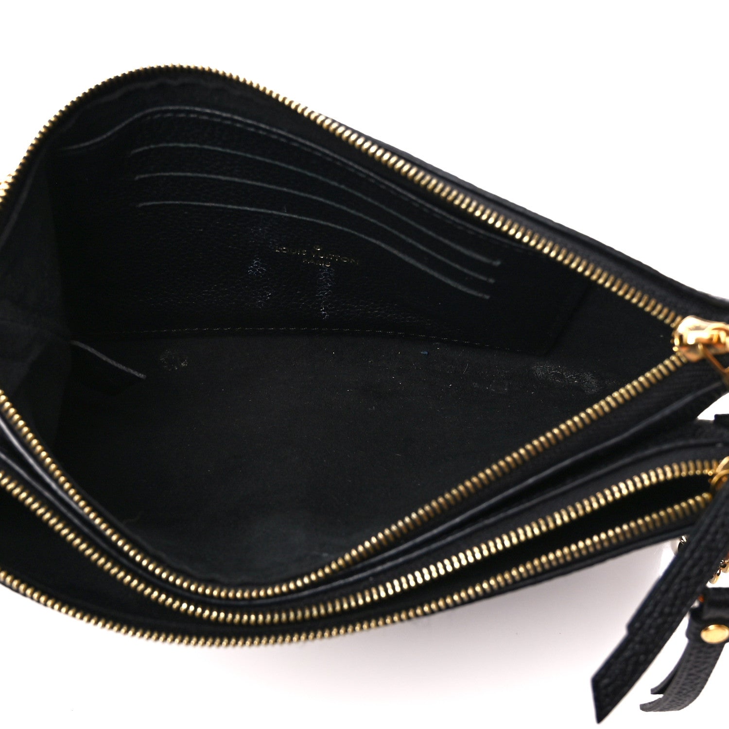 Louis Vuitton Empreinte Double Zip Pochette Black 5 of 13
