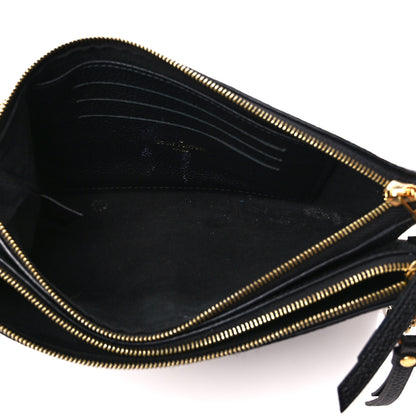 Louis Vuitton Empreinte Double Zip Pochette Black 5 of 13