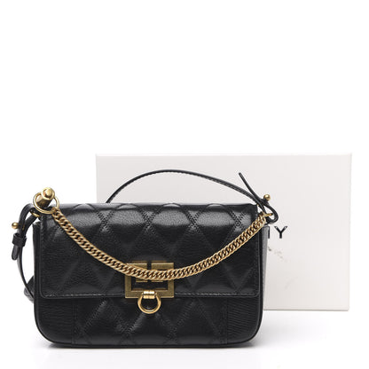 Givenchy Goatskin Quilted GV3 Mini Pocket Convertible Bag Black 11 of 11