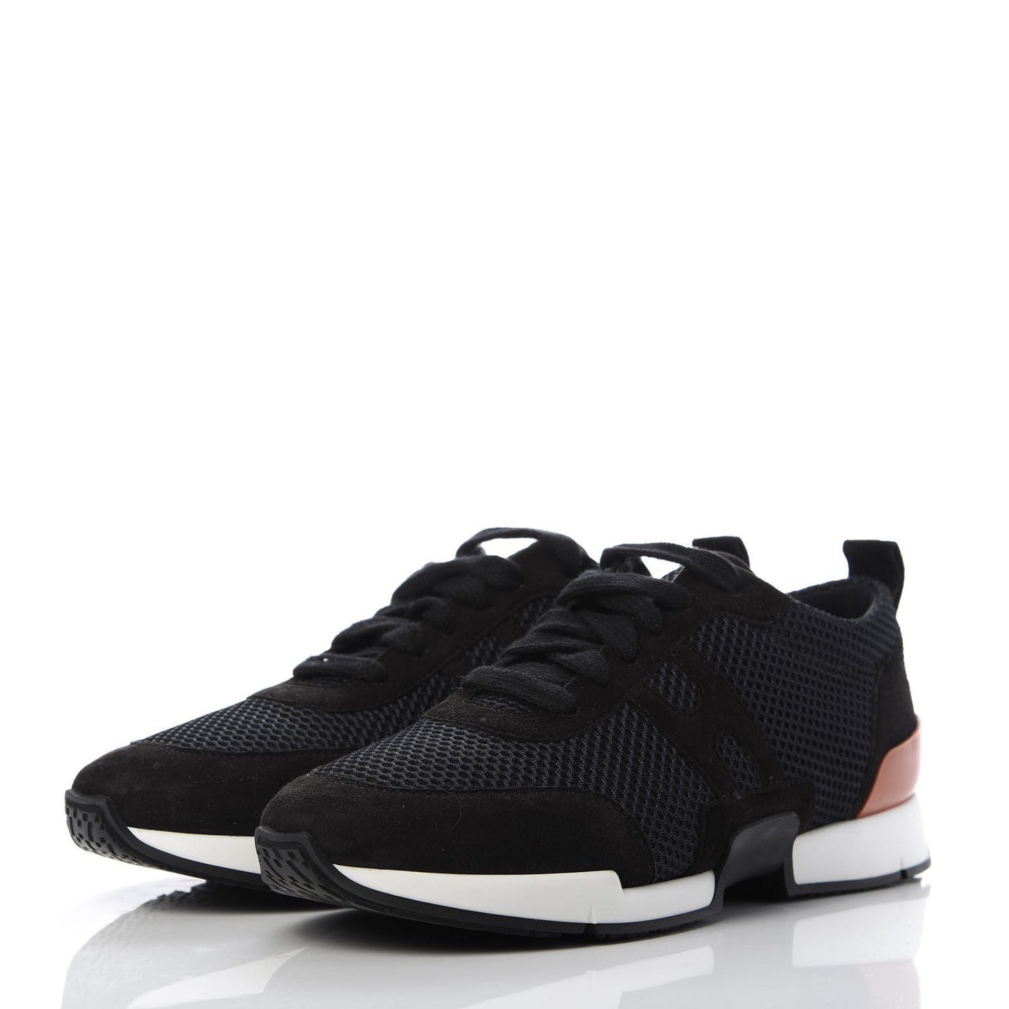 Suede Mesh Starter Sneakers 38 Black