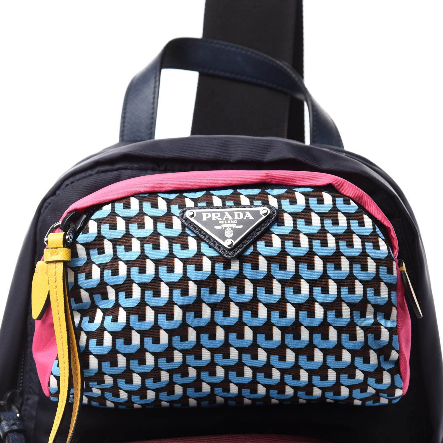 Prada Tessuto Stampato Nylon Otta Print Sling Backpack Black 12 of 12
