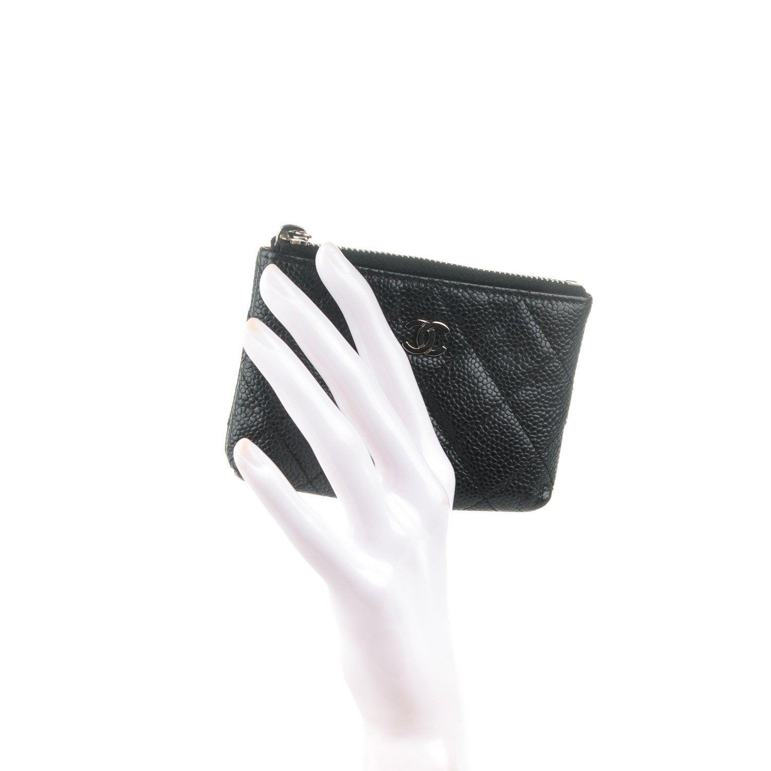 Chanel Caviar Quilted Key Holder Case Black 2 of 7