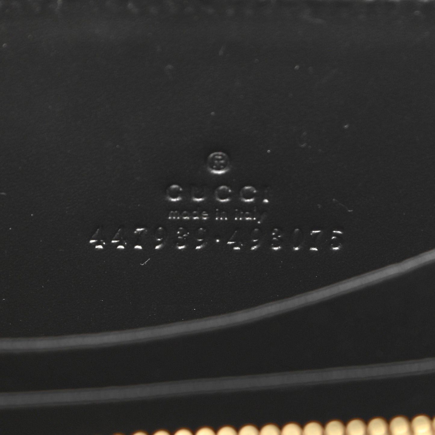 Guccissima Zip Around Card Case Black