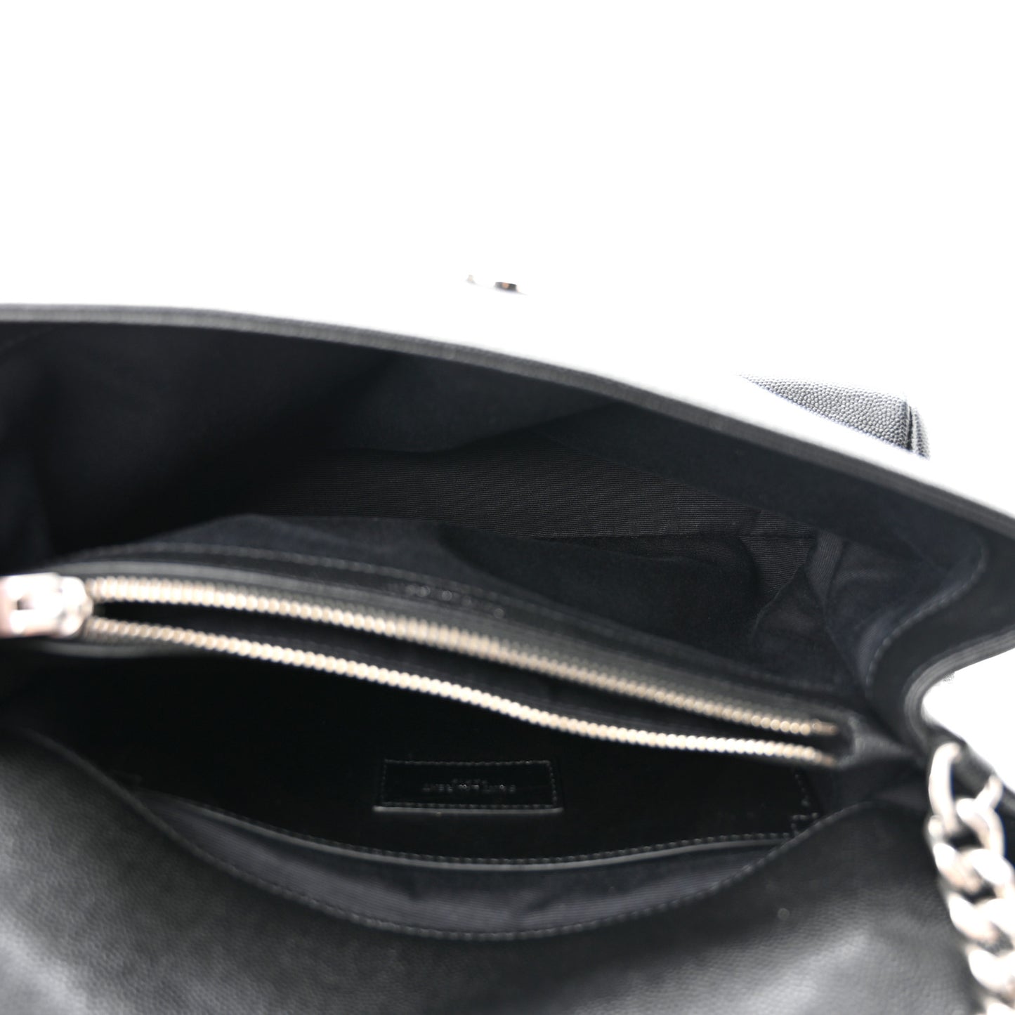 Grain De Poudre Medium West Hollywood Monogram Fold-Over Black