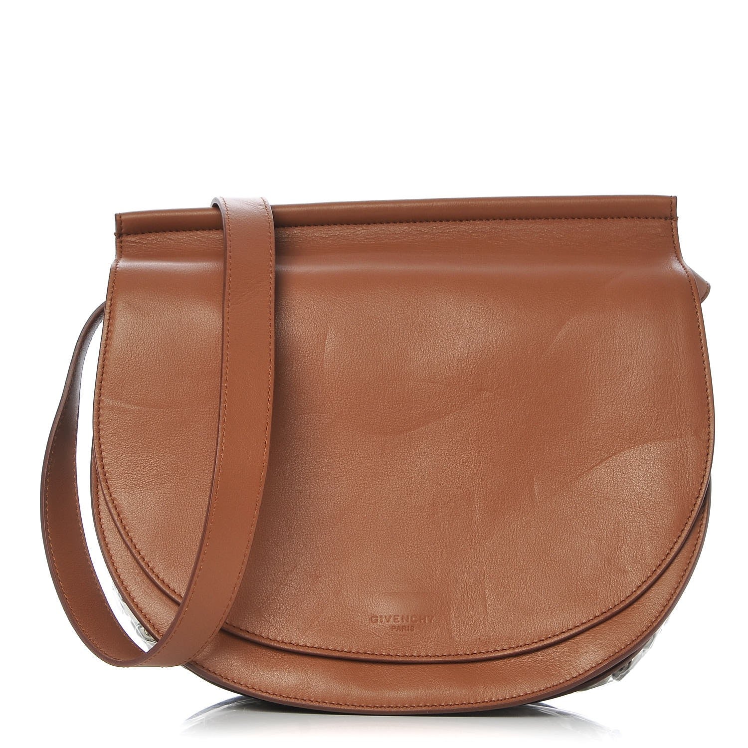 Givenchy Calfskin Infinity Saddle Bag Cognac 1 of 8