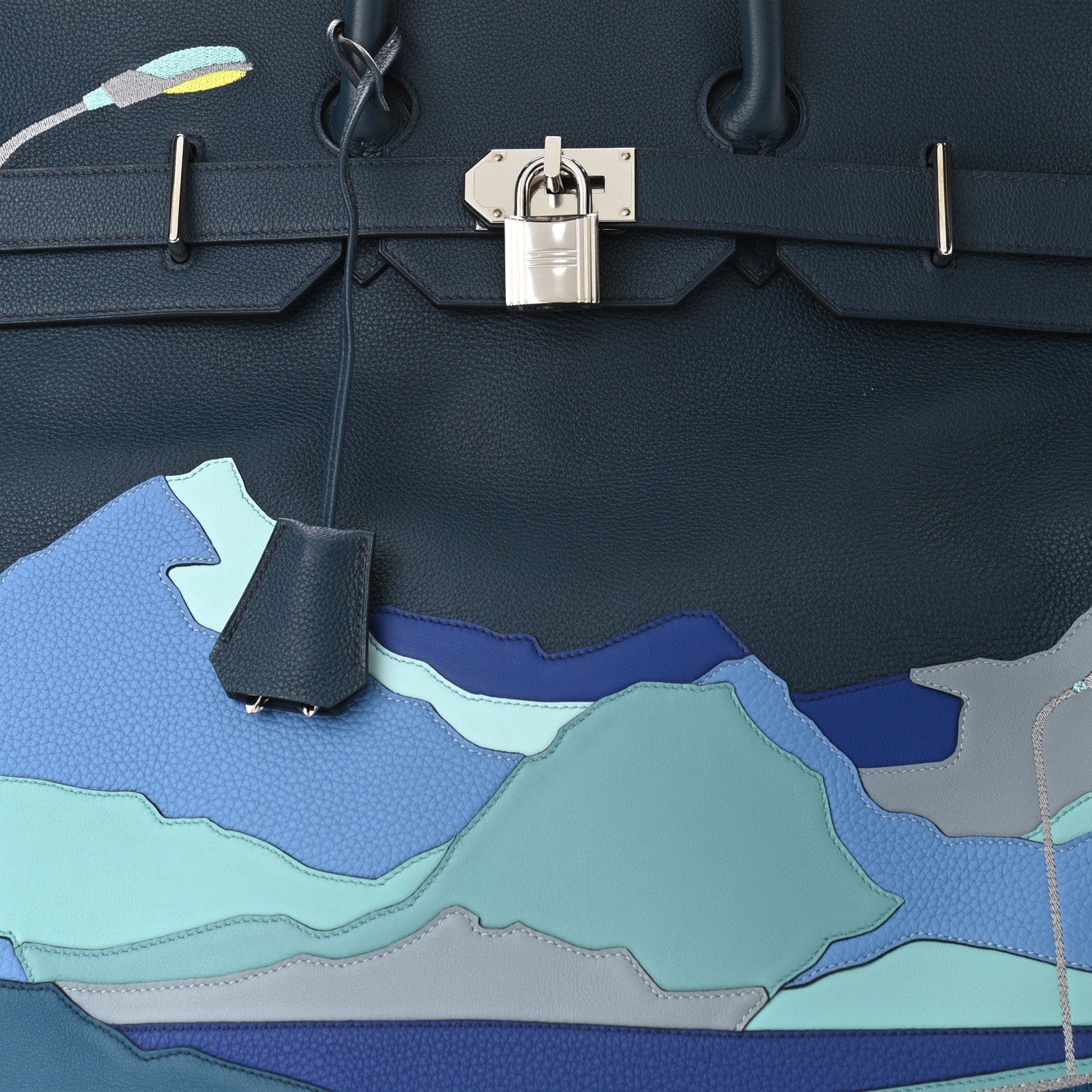 Hermes Togo HAC Endless Road Birkin 50 Bleu de Prusse 7 of 14