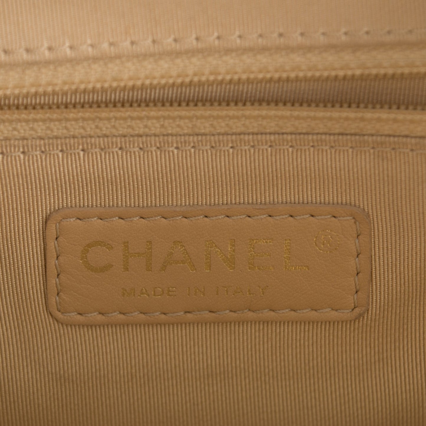 Calfskin Quilted In The Mix Shopping Tote Beige Black