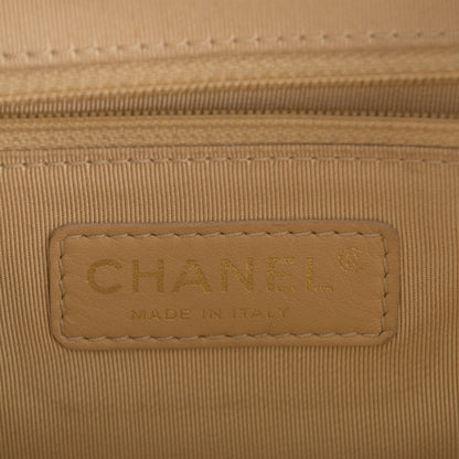 Chanel Calfskin Quilted In The Mix Shopping Tote Beige Black 13 of 14