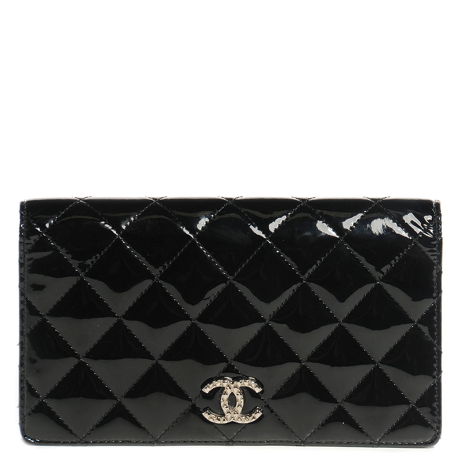 Chanel Patent Brilliant Yen Wallet Black 1 of 8
