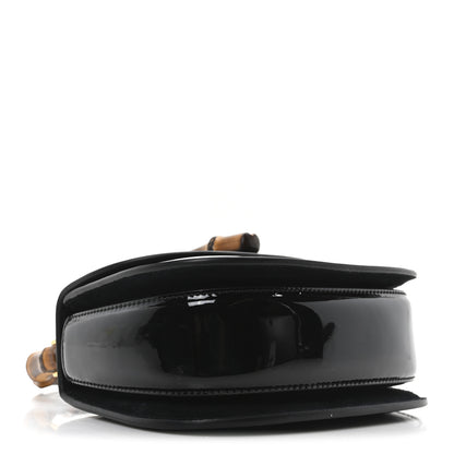 Gucci Patent Mini Bamboo 1947 Top Handle Chain Bag Black 4 of 9