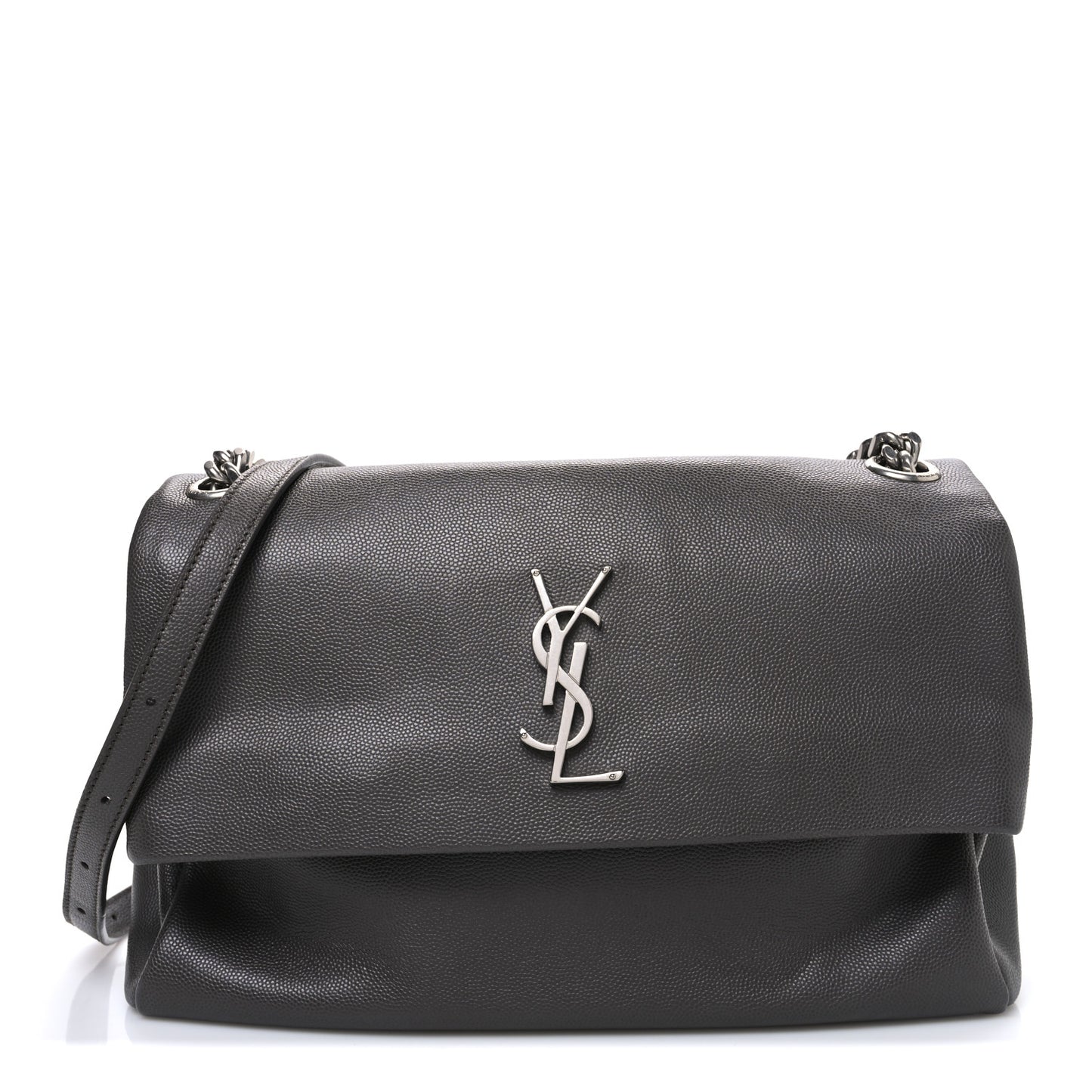 Sheepskin Medium West Hollywood Monogram Fold-Over Bag Earth