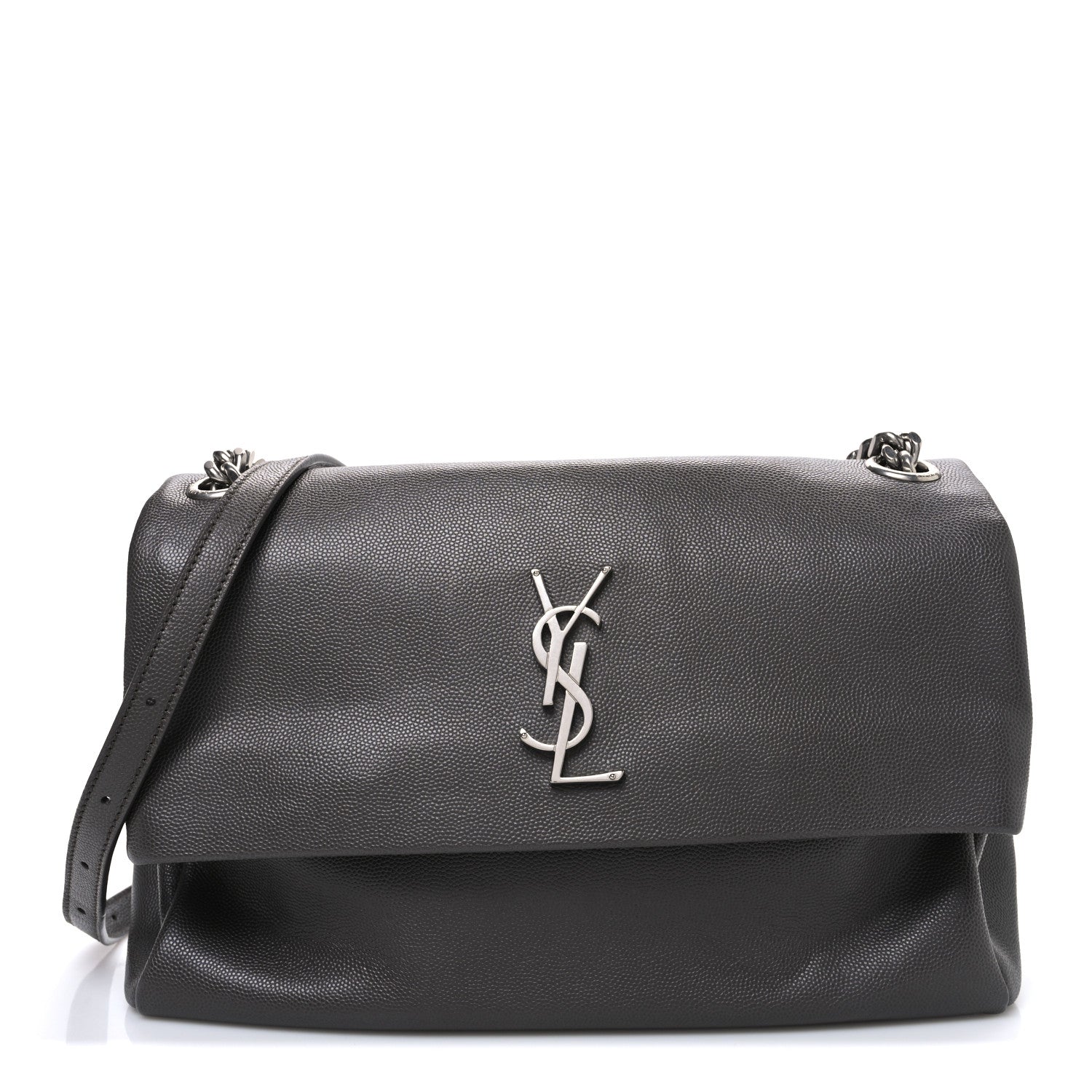 Saint Laurent Sheepskin Medium West Hollywood Monogram Fold-Over Bag Earth 1 of 11