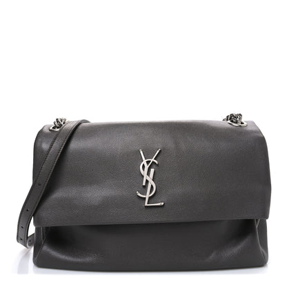 Saint Laurent Sheepskin Medium West Hollywood Monogram Fold-Over Bag Earth 1 of 11