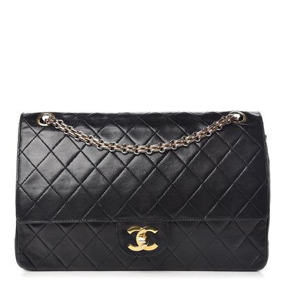 Chanel Lambskin Quilted Medium Double Flap Bijoux Chain Black 1 of 19