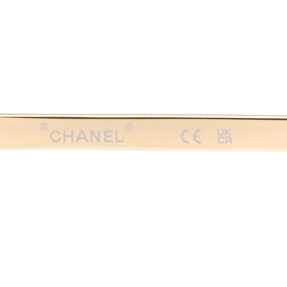 Chanel Metal Logo Square Sunglasses 71542 Black 5 of 7