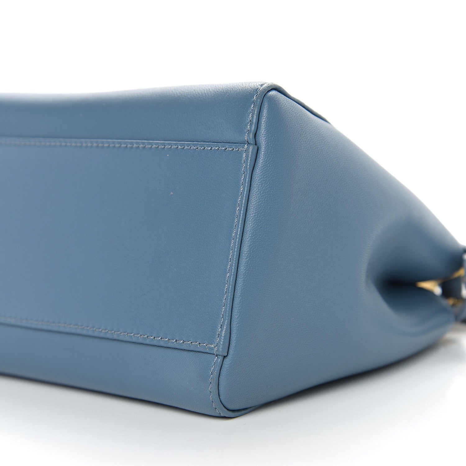 Fendi Nappa Mini Peekaboo Iconic Satchel Blue 7 of 8